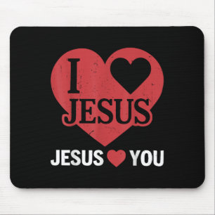 Mousepad Toddler Eu Amo Jesus Te Ama Meu Deus Cristão.