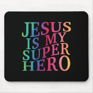 Mousepad Toddler Jesus É Meu Super Herói Cristão Deus Filho