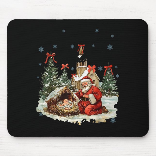 Mousepad Todo Joelho Se Dobrará Cena Engraçada de Natal (Frente)