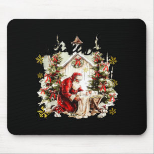 Mousepad Todo Joelho Se Dobrará Palhaço de Natal ajoelhado