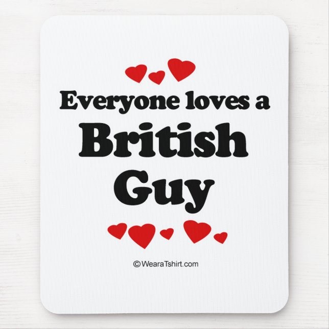 Mousepad Todos ama uma cara britânica (Frente)