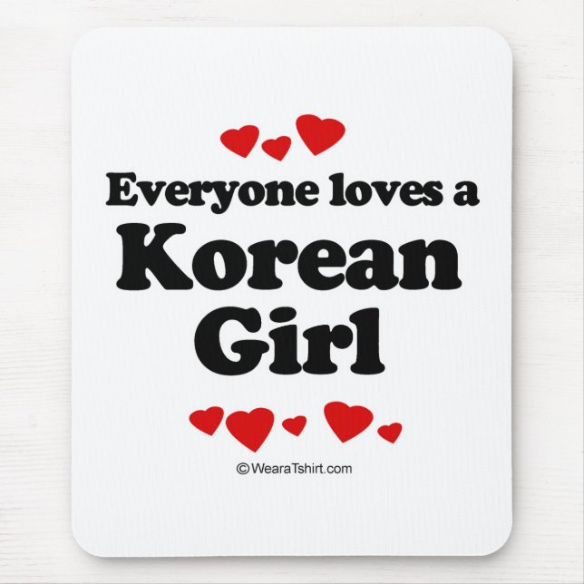 Mousepad Todos ama uma menina coreana (Frente)