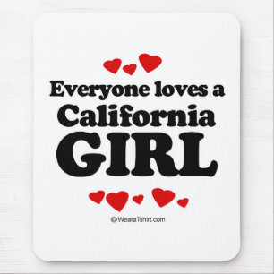 Mousepad Todos ama uma menina de Califórnia