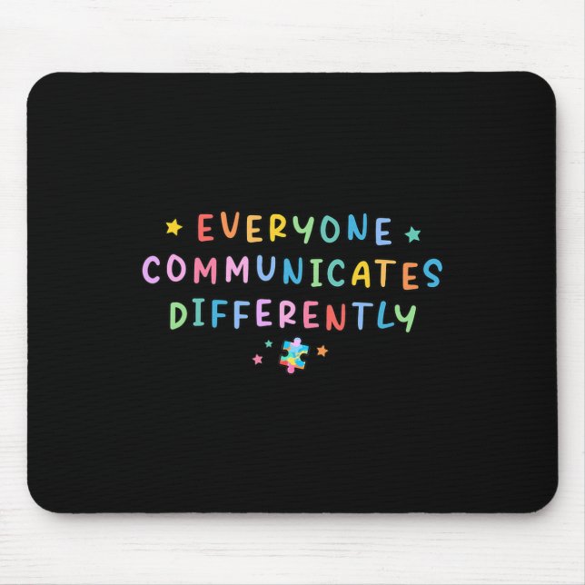 Mousepad Todos Comunicam de Maneira Diferente Autismo Espec (Frente)