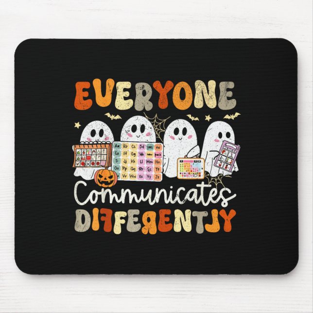 Mousepad Todos Comunicam de Maneira Diferente Halloween Slp (Frente)