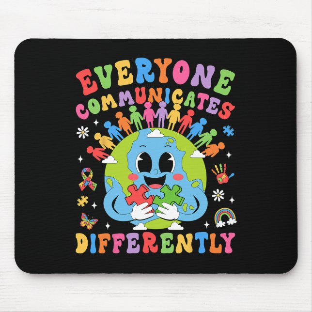 Mousepad Todos Comunicam Diferentes Discursos Autismo (Frente)