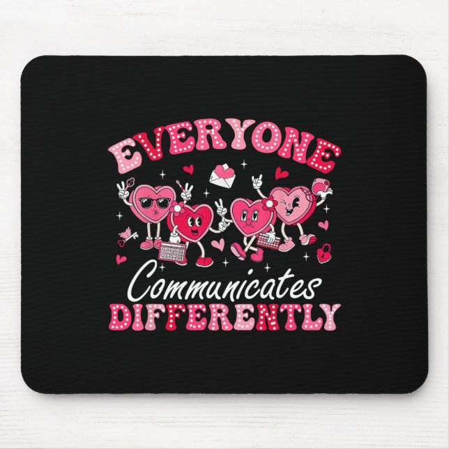 Mousepad Todos Comunicam Diferentes Namorados Autismo (Frente)