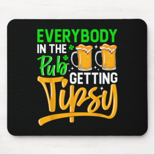 Mousepad Todos no Pub Ficando Bêbados 2024 St Patrick