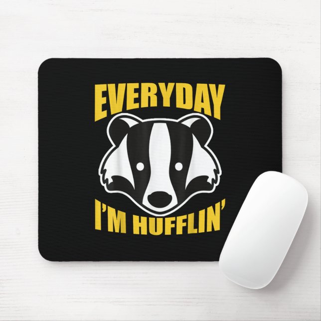 Mousepad Todos os dias eu estou Bufando Texugo Fofo Engraça (Com mouse)