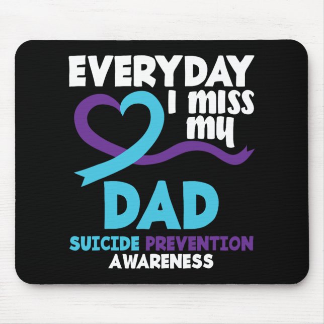 Mousepad Todos os dias sinto falta dos meus Pais de prevenç (Frente)