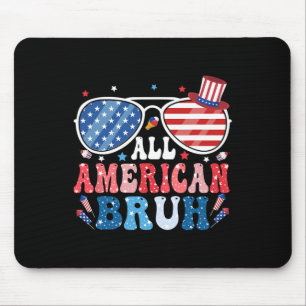 Mousepad Todos Os Homens Americanos Bruh Quarto De Julho Ca