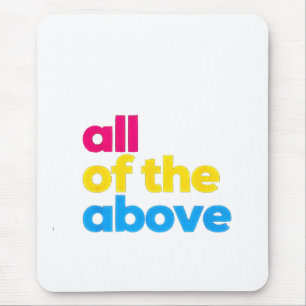 Mousepad Todos os meses do Orgulho LGBT Pansexual acima