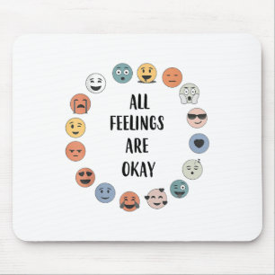 Mousepad Todos os Sentimentos São Okay Professor Escolar Ps