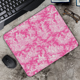 Mousepad Tóile de jouy, rosa-quente, elegante