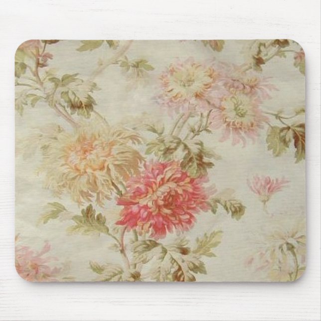 Mousepad Toile floral francês antigo (Frente)