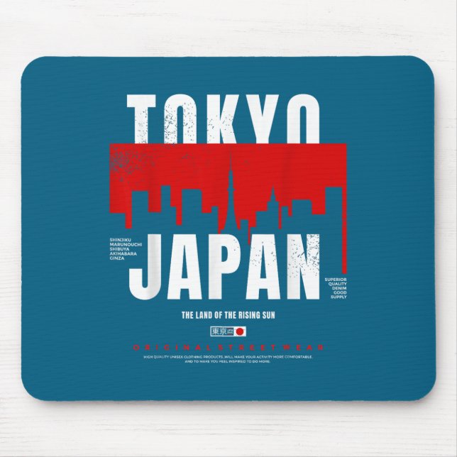 Mousepad Tokyo Japan The Land Of The Rising Sun Original St (Frente)