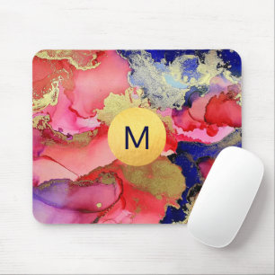 Mousepad Tom de Joia Abstrato de Arte Monograma