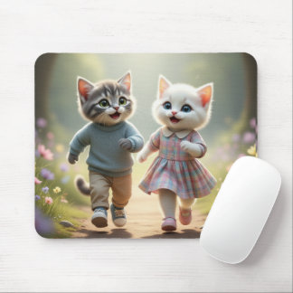 Mousepad Tom & Luna Mouse Pad, Cute Cat Desk Mat