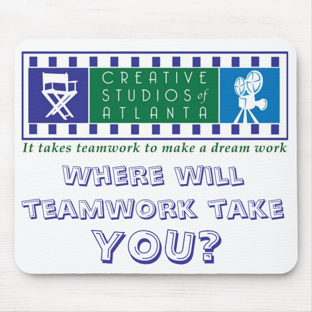 Mousepad Toma trabalhos em equipe para fazer um trabalho (Frente)