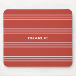 Mousepad Tomate Red Stripes monograma personalizado