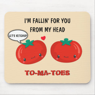 Mousepad Tomates apaixonados por Dia de os namorados românt
