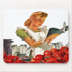 Mousepad Tomates de colocação em latas Home do meio sécu