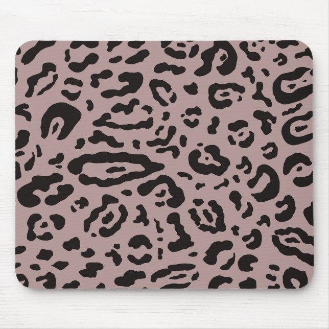 Mousepad Tonalidade Rosa Bege Chita Leopardo Impressão Anim (Frente)