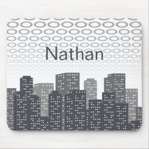 Mousepad Tonalidades de Cinza Personalizadas da Paisagem Ur
