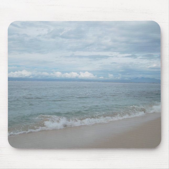 Mousepad Toneladas de oceano e praia de areia de azul (Frente)