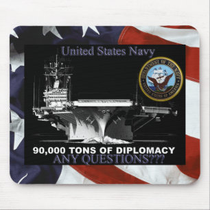 Mousepad Toneladas do marinho de diplomacia