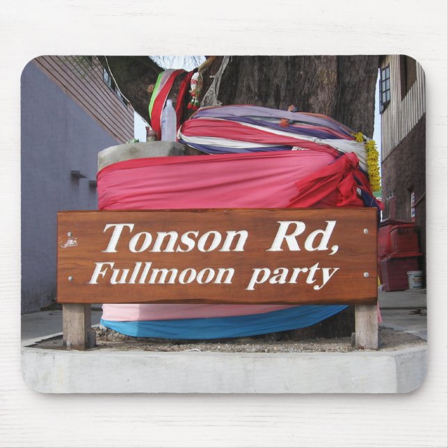 Mousepad Tonson Rd Partido Fullmoon, Koh Phangan, Tailândia (Frente)