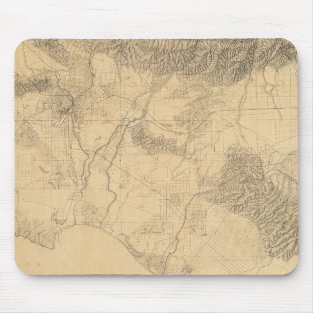 Mousepad Topografia de Los Angeles e San Bernardino (Frente)