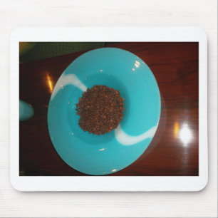Mousepad Toque do mar: Uma tigela ciana de café