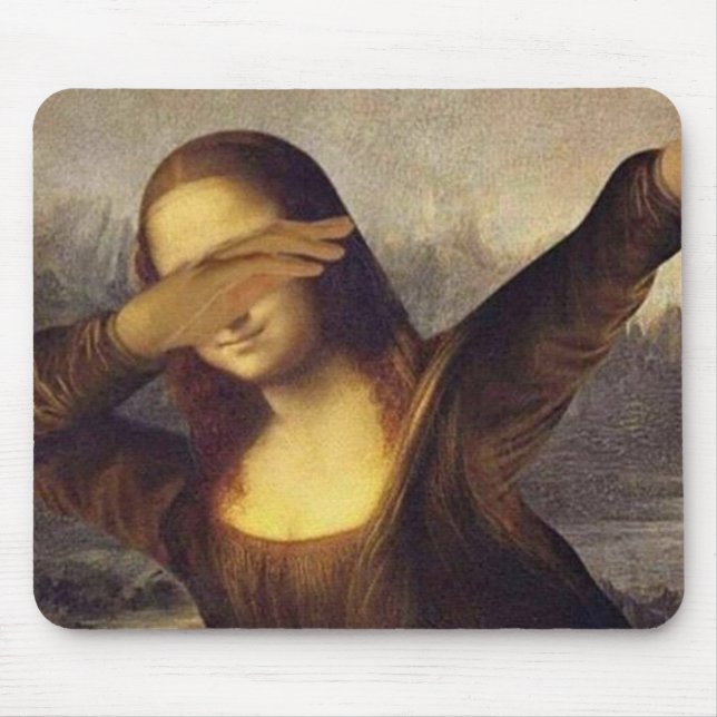 Mousepad Toque ligeiro de Mona Lisa (Frente)