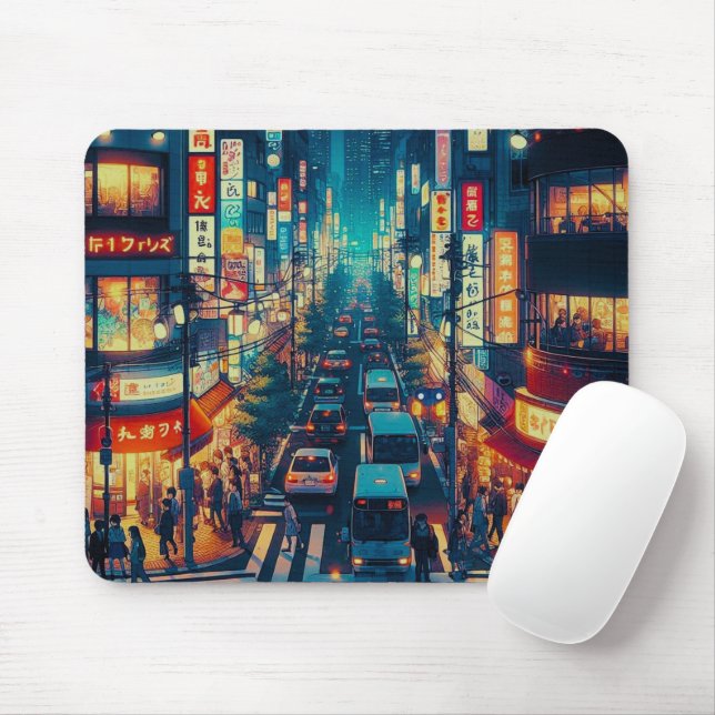 Mousepad Tóquio em Movimento (Com mouse)