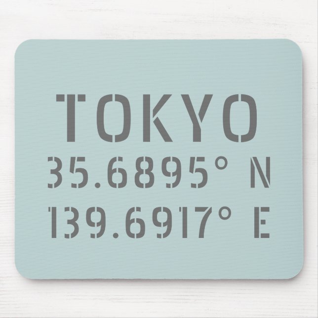 Mousepad Tóquio Latitude & Longitude (Frente)
