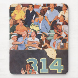 Mousepad Torcedores de Beisebol Esportivo Vintage Assistind