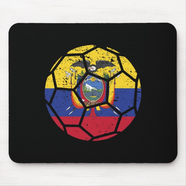 Mousepad Torcedores do Equador Bandeira do Equador Camisa d (Frente)