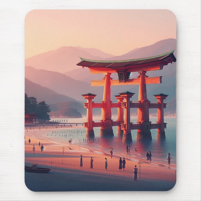 Mousepad Torii de Itsukushima, santuário de Itsukushima, Mi (Frente)