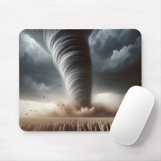 Mousepad Tornado em um campo de trigo no meio-oeste (Com mouse)