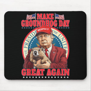 Mousepad Torne o Dia da Marmota Ótimo Novamente Engraçado T