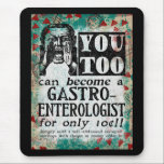 Mousepad Torne-Se Um Rato Gastroenterologista Pad Retro Eng<br><div class="desc">Engraçado reimaginou anúncio de jornal vintage por se tornar um Gastroenterologista</div>