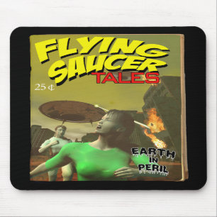 Mousepad Torneiras de Saucer Voadoras Falso Cobrir de Pulp