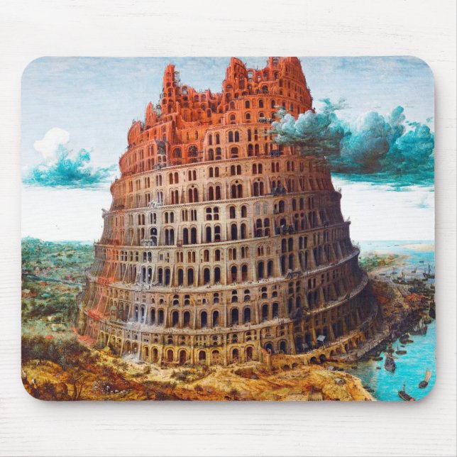 Mousepad Torre de Babel, Pieter Bruegel, o Velho (Frente)