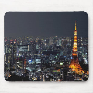 Mousepad Torre de Tokyo em a noite