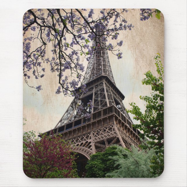 Mousepad Torre Eiffel 2 do vintage (Frente)