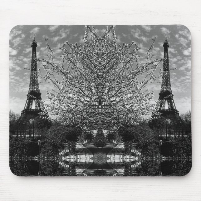 Mousepad Torre Eiffel de Paris Antiga Almofada para Mouse (Frente)