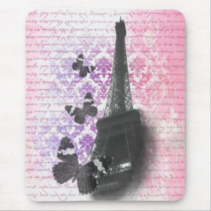 Mousepad Torre Eiffel e borboletas
