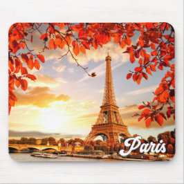 Mousepad Torre Eiffel No Outono, Paris, França