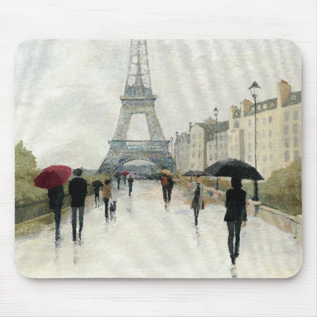 Mousepad Torre Eiffel | Paris na chuva (Frente)